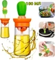 Стеклянная бутылка для масла Stensol OIL BOTTLE 180 мл Диспенсер с силиконовой кисточкой - изображение 1