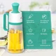 Емкость для масла 2в1 с силиконовой кисточкой Flora Oil Dispenser Bottle стеклянная бутылка диспенсер с ручкой 550мл Blue - изображение 4
