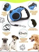 Автоматичний повідець рулетка Berry Retractable Dog Leash №2 для собак та котів 3 метри з кнопкою фіксатором Blue - зображення 2