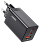 Мережевий зарядний пристрій Toocki GaN 67W 1USB + 2Type-C Black - зображення 1