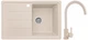 Кухонная гранитная прямоугольная мойка Valetti 24L 78х50см Бежевая + смеситель - изображение 1