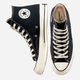 Жіночі кеди високі Converse Chuck 70 Canvas 162050C 37.5 (5US) 24 см Black/Black/Egret (888755675182) - зображення 6