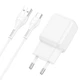 Зарядное устройство Hoco 1хUSB + кабель Type-C C96A White (C96A_C) - изображение 1