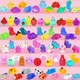 Набор игрушек-сюрпризов 10 шт Сквиши Моти - Mochi Squishy - антистресс - веселые зверьки и фрукты - изображение 1