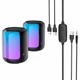 Портативна колонка Bluetooth з RGB підсвічуванням HOCO BS56 Colorful BT Wired 2-in-1 Computer Speaker Дротовий та бездротовий режим Black - зображення 3