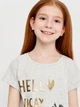 Детская футболка для девочки Minoti Noir 7 35934JNR 98-104 см Серая (5059030689711) - изображение 4