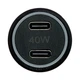 Автомобільний зарядний пристрій XON UniLink Type-C 40W (2 x PD20) Black (CU002C40WB 3463) - зображення 2