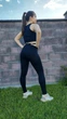 Тонкие женские спортивные леггинсы New Trend XS/S черный (10-34) - изображение 8