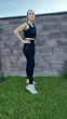 Тонкие женские спортивные леггинсы New Trend XS/S черный (10-34) - изображение 9