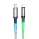 Кабель з підсвіткою Type-C - Lightning Hoco U112 Shine PD charging data cable 20W 1m - зображення 1