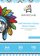 Фотобумага Apache A4 (50л) 115г/м2 Самоклейка глянец (AP-115SAMG/50A4) - изображение 1