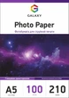 Фотобумага Galaxy A5 (100л) 210г/м2 Глянцевая (GAL-A5HG210-100) - изображение 1