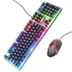 Игровая проводная клавиатура с мышкой 2в1 Gaming Combo HOCO Luminous RGB подсветка GM18 RU/ENG раскладка - изображение 1