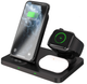 Беспроводное зарядное (БЗУ) XO (WX018) 3in1 Apple watch + Phone + TWS Headset черный - изображение 2