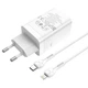 Сетевое зарядное (СЗУ) Устройство Hoco N23 GAN Starlight PD45W Type-C to Lighting Белый - изображение 3