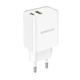 Мережевий Зарядний Пристрій Borofone BA69A Resource PD20W+QC3.0 Колір Бiлий - изображение 1