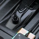 FM-модулятор для транслювання музики через bluetooth + 2 USB для зарядки гаджетів black, Baseus (CCMT000201) - зображення 3