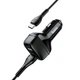 Автомобільний зарядний пристрій HOCO Z36 Dual port car charger set(Type-C) Black (6931474727770) - зображення 4