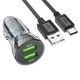 Автомобільний зарядний пристрій HOCO Z47 Transparent Discovery Edition dual port QC3.0 18W (Type-C) Transparent Black (6931474782250) - изображение 3