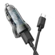 Автомобільний зарядний пристрій HOCO Z47 Transparent Discovery Edition dual port QC3.0 18W (Type-C) Transparent Black (6931474782250) - изображение 4