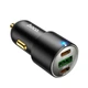 Автомобільний зарядний пристрій HOCO NZ6 PD45W 3-port(2C1A) car charger Black (6931474765185) - изображение 4