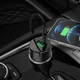 АЗУ Hoco Z42 Light road dual port digital display car charger |1USB/1Type-C, 5A, PD20W/QC3.0| (black) - зображення 4