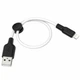 Кабель Hoco X21 Plus Silicone Lightning 0.25m. black/white - зображення 2