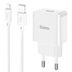 Мережевий зарядний пристрій HOCO C106A Leisure single port charger set(iP) White - изображение 1