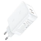Мережевий зарядний пристрій ACEFAST A29 PD50W GaN (USB-C+USB-C) dual port charger White (AFA29W) - изображение 1