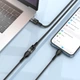 Кабель HOCO U107 Type-C Male to Type-C Female USB2.0 extension cable(L=1.2m) Black - зображення 4