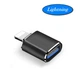 Адаптер перехідник OTG USB 3.0 Lightning Black - изображение 1