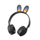 Бездротові навушники "Заячі вушка" Wireless Y08R з підсвіткою RGB Bluetooth 5.0 MP3 плеєр Black - зображення 1