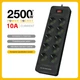 Мережевий фільтр-подовжувач Power Socket F35 на 10 розеток Port 2m Black - зображення 1