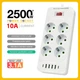 Мережевий фільтр-подовжувач Donglixia F33U 6 розеток 4USB 2Type-C Port 2m White - зображення 3