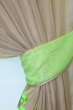 Кухонный комплект штор VR-Textil Дуэт № 060к с подвязками 170х330 см Салатовый с темно-бежевым (50-233) - изображение 3