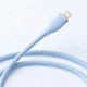 Кабель быстрой зарядки Baseus CAGD020103 Jelly Liquid Silica Gel Fast Charging Data Cable Type-C to iP 20W 2m Blue - изображение 3