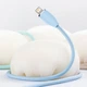 Кабель быстрой зарядки Baseus CAGD020103 Jelly Liquid Silica Gel Fast Charging Data Cable Type-C to iP 20W 2m Blue - изображение 6