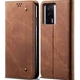 Чохол-книжка з кишеньками UniCase Jeans Wallet для Xiaomi Poco F5 Pro / Redmi K60 / Redmi K60 Pro - Coffee - зображення 1