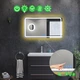 Закругленное зеркало с LED подсветкой 90 на 60 см, с тремя сенсорами, подогревом и линзой с подсветкой, модель Anvi La Mir (Anvig275) - изображение 2