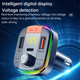 Автомобильный FM ФМ модулятор Terra T832, Bluetooth 5.0, трансмиттер, вольтметр, USB зарядка QC 3.0 PD 18W - изображение 4