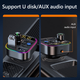 Автомобильный FM ФМ модулятор Terra T18, Bluetooth 5.3, трансмиттер, вольтметр, USB зарядка PD 30W - изображение 8