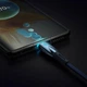 Кабель Type-C на Type-C з підсвічуванням Baseus Glimmer Series Fast Charging (2m, 100W, 5A, 480Mbps). Blue - зображення 5