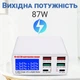 Мультизарядное устройство с дисплеем на 6 портов Digital Lion MCS-896P | зарядная станция с быстрой зарядкой PD 3.0 + QC 3.0, 87 W - изображение 4