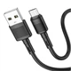 Кабель зарядки Hoco USB to Micro для мобильных устройств Samsung/Xiaomi/Huawei/Meizu. Original Series 1M Быстрая зарядка 2.4A Черный - изображение 2