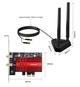 Двохдіапазонний PCI-E Wi-Fi 6 3000Mbps + BT5.2 (Intel AX200) адаптер 2.4G/5Ghz з виносною антеною + Bluetooth 5.2 (PCE-AX200-3000Pro) - зображення 3