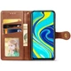 Шкіряний чохол книжка GETMAN Gallant (PU) для Xiaomi Redmi Note 9s / Note 9 Pro / Note 9 Pro Max Brown - зображення 2