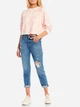 Свитшот на флисе женский Levi's 354138098 XXL Розовый с принтом (1159781767) - изображение 3