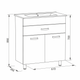 Тумба с умывальником RJ VELUM RJFU037-4160WHSET, 60 см, белый - изображение 2