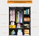 Пластиковый складной шкаф HCX Storage Cube Cabinet «МР 312-62» Черный (31262) - изображение 4
