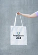 Сумка шоппер женская однотонная с патриотической надписью и украинской символикой Дружина воїна ЗСУ 38х42 см белая - изображение 3